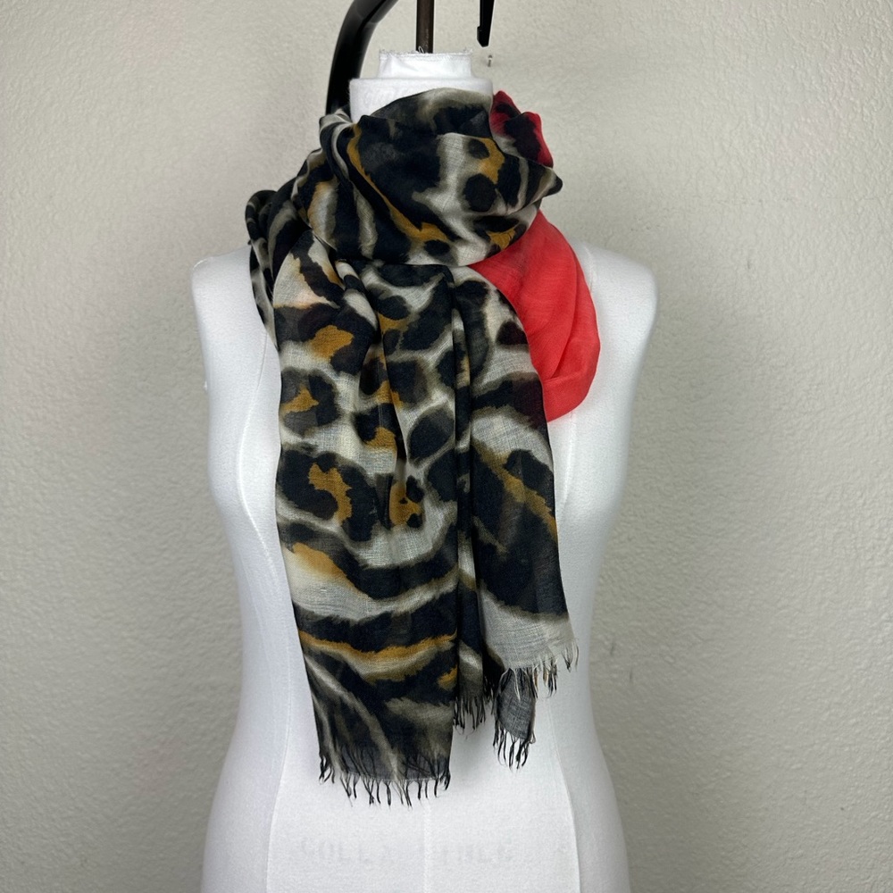 Scarf Womens Leopard Print Fashion Lightweight Accessory New York - Picture 2 of 9